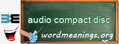 WordMeaning blackboard for audio compact disc